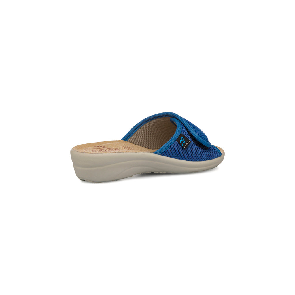 Ciabatte a fascia blu da Donna con soletta in pelle Fly Flot