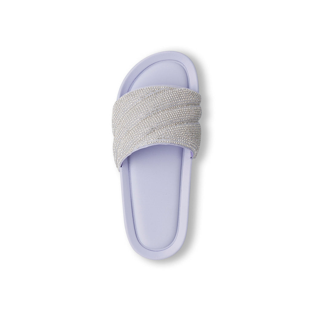 Ciabatte Lilla da Donna con fascia Strass Lora Ferres On The Beach
