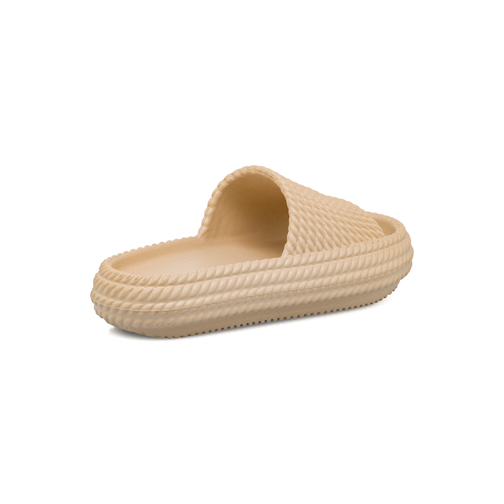 Ciabatte beige da Donna con fascia effetto corda Lora Ferres On The Beach