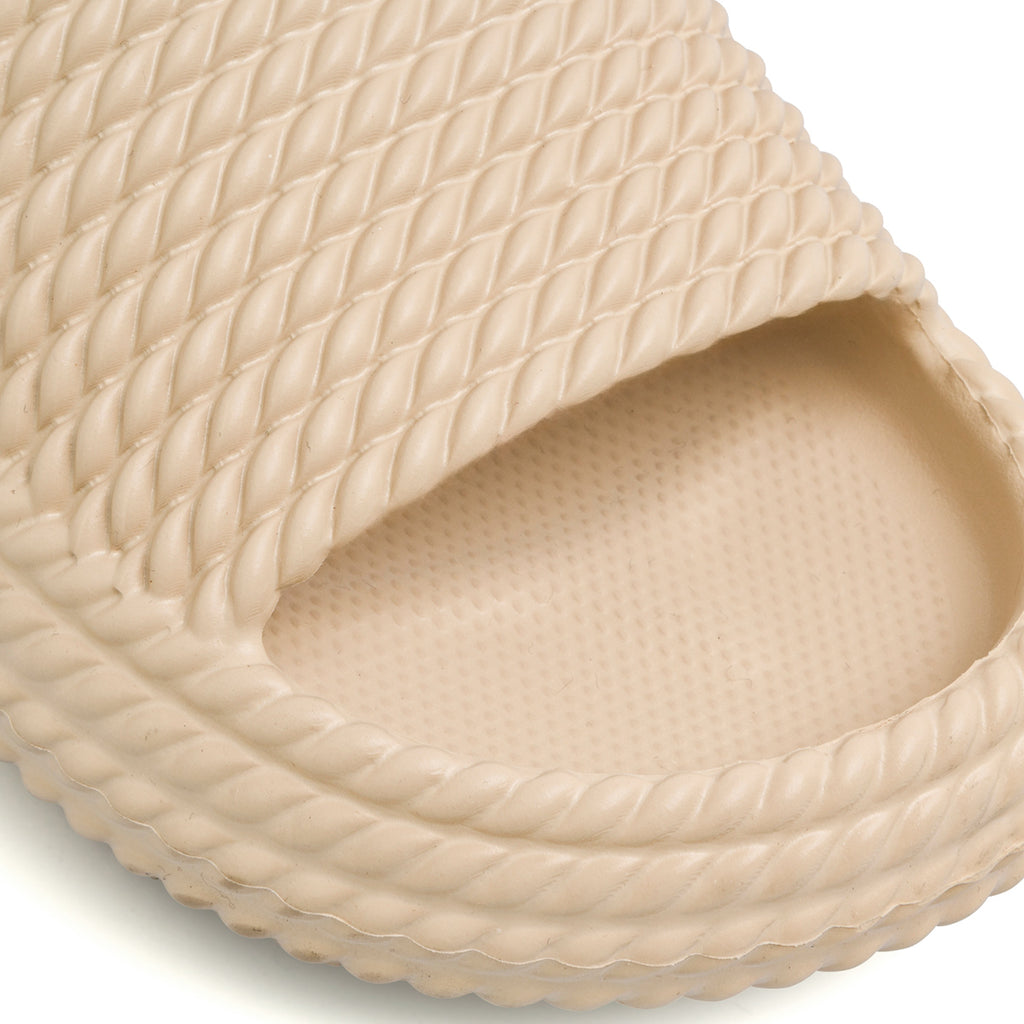 Ciabatte beige da Donna con fascia effetto corda Lora Ferres On The Beach