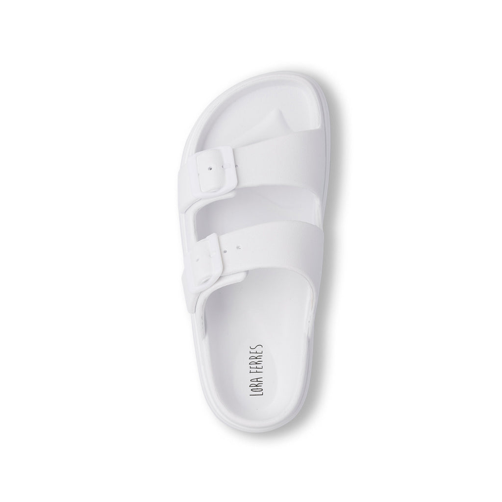 Ciabatte Bianche da Donna con suola Platform Lora Ferres On The Beach