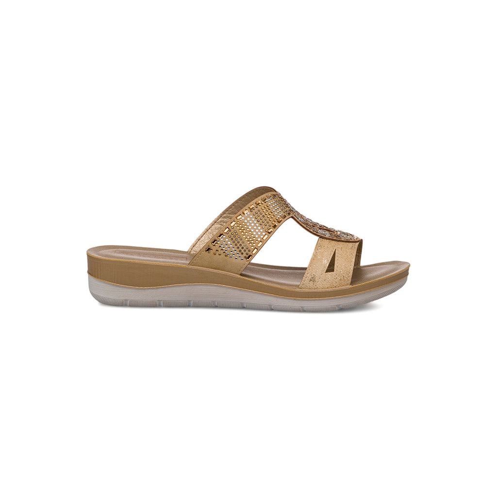 Ciabatte Beige da Donna con con dettaglio gioiello strass Inblu