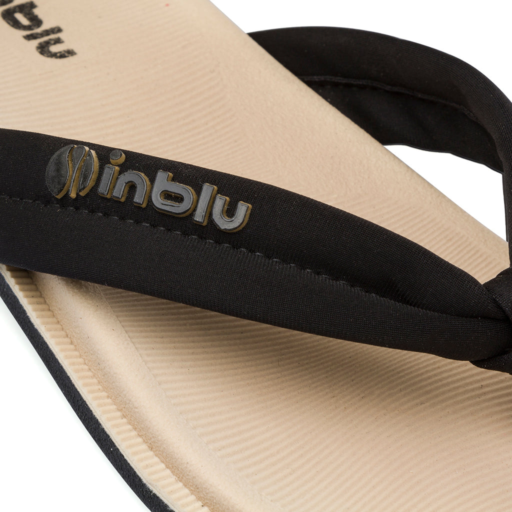 Ciabatte infradito nere da Donna con dettaglio logo sul lato Inblu