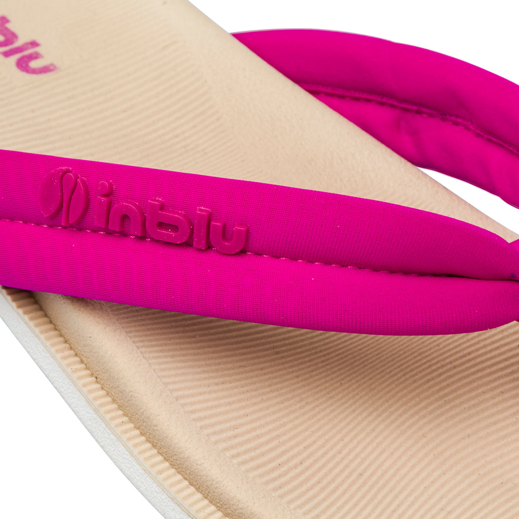 Ciabatte Infradito Rosa da Donna con tomaia imbottita e logo Inblu