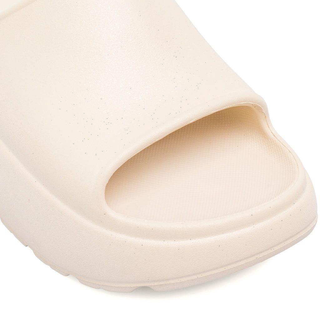 Ciabatte beige da Donna con suola platform Lora Ferres On The Beach