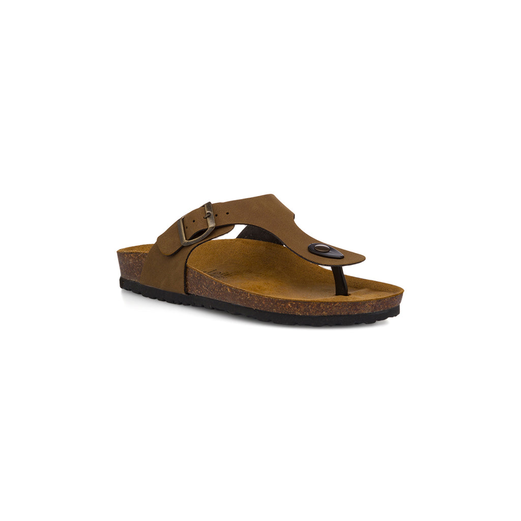 Sandalo infradito marrone da Donna con fibbia Italia Trend