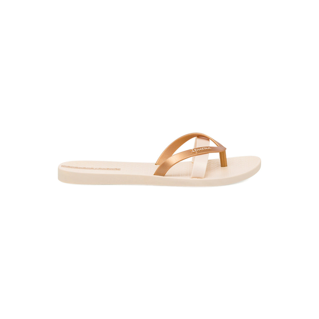 Ciabatte infradito Beige e Oro da Donna con logo Ipanema