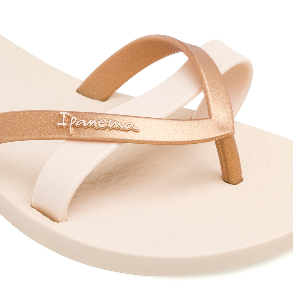 Ciabatte infradito Beige e Oro da Donna con logo Ipanema