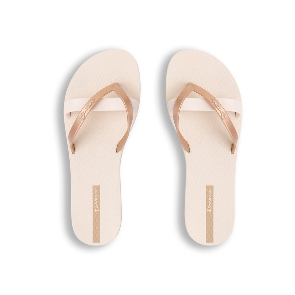 Ciabatte infradito Beige e Oro da Donna con logo Ipanema