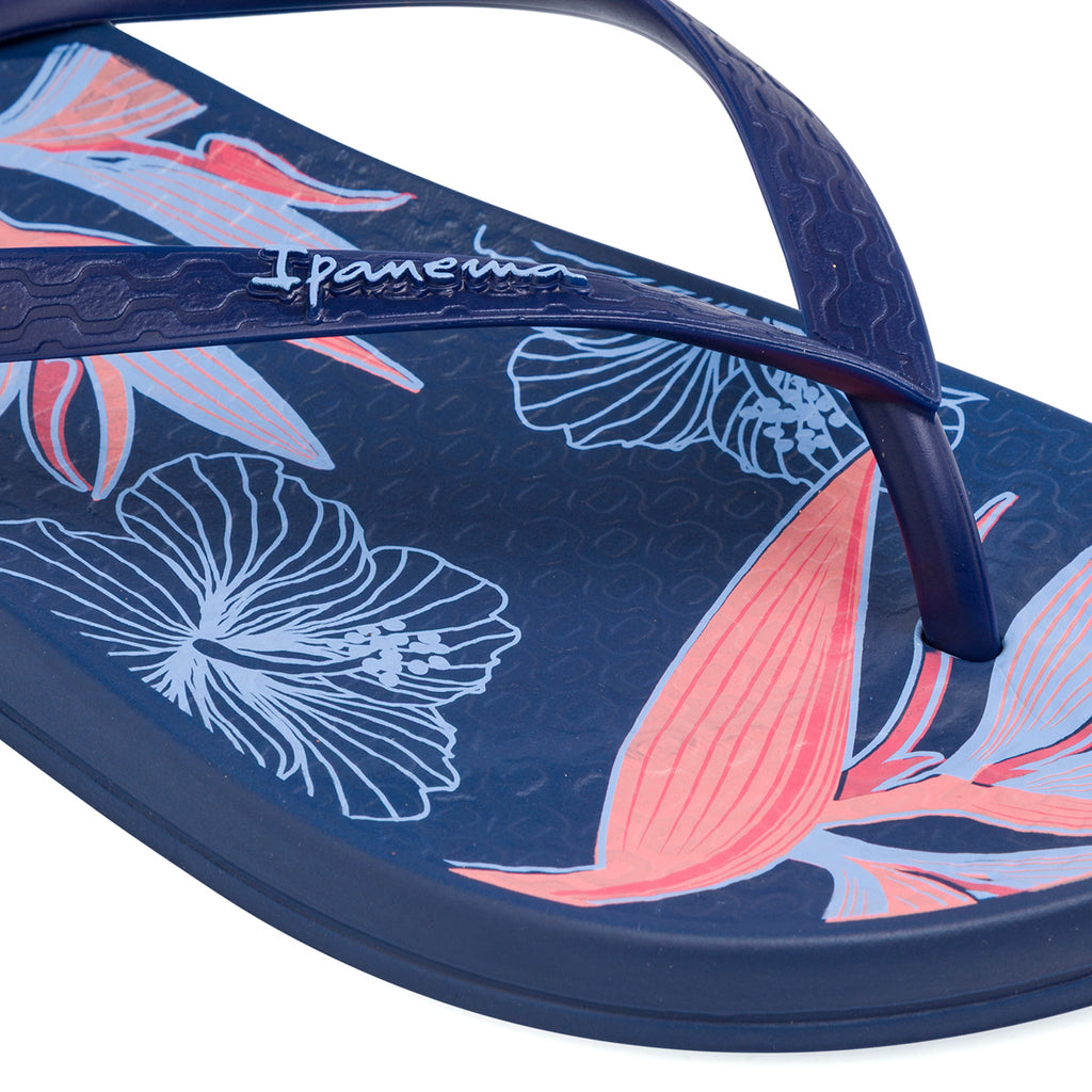 Ciabatte infradito Beige da Donna con fantasia fogliee fiori rosa Ipanema