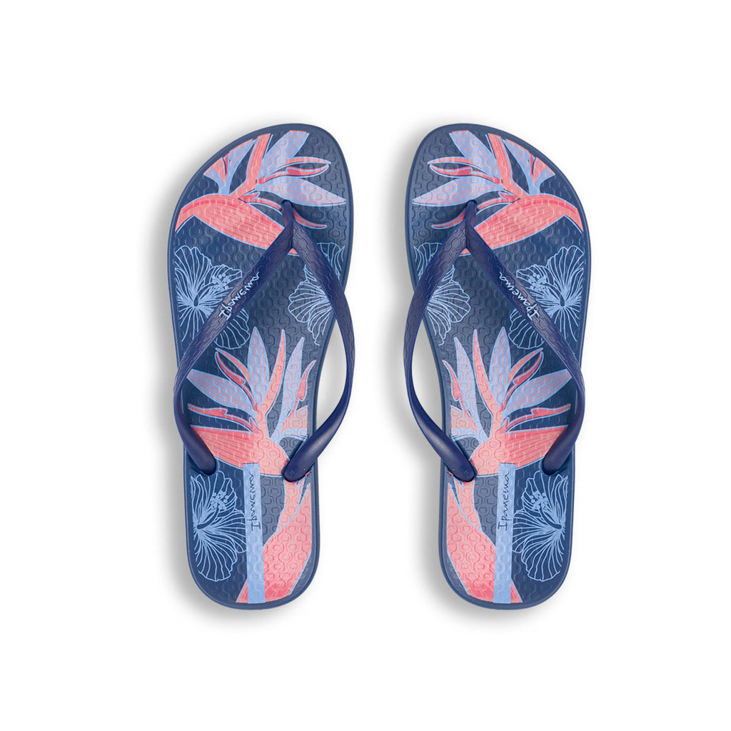 Ciabatte infradito Beige da Donna con fantasia fogliee fiori rosa Ipanema