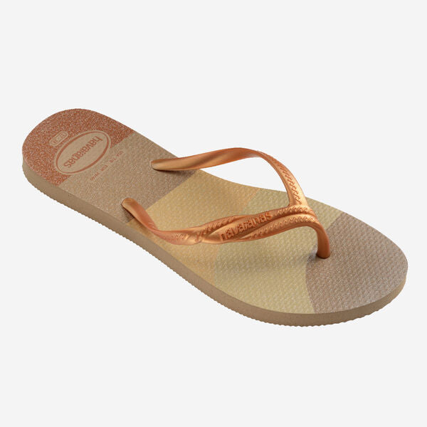 Ciabatte infradito Oro e Beige da Donna Havaianas Fantasia Gloss
