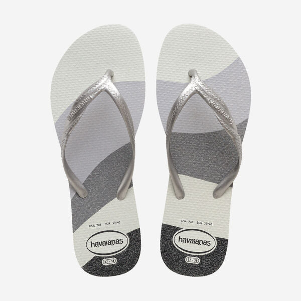 Ciabatte infradito Grigie e Argento da Donna Havaianas Fantasia Gloss