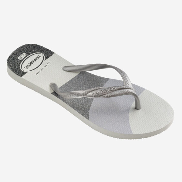 Ciabatte infradito Grigie e Argento da Donna Havaianas Fantasia Gloss