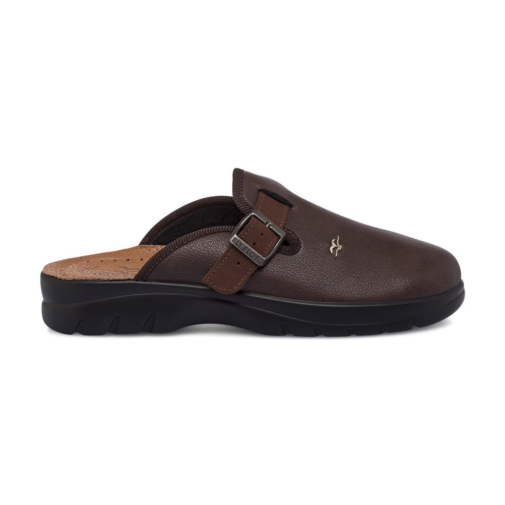 Ciabatta da Uomo Marroni con Fibbia Regolabile Fly Flot