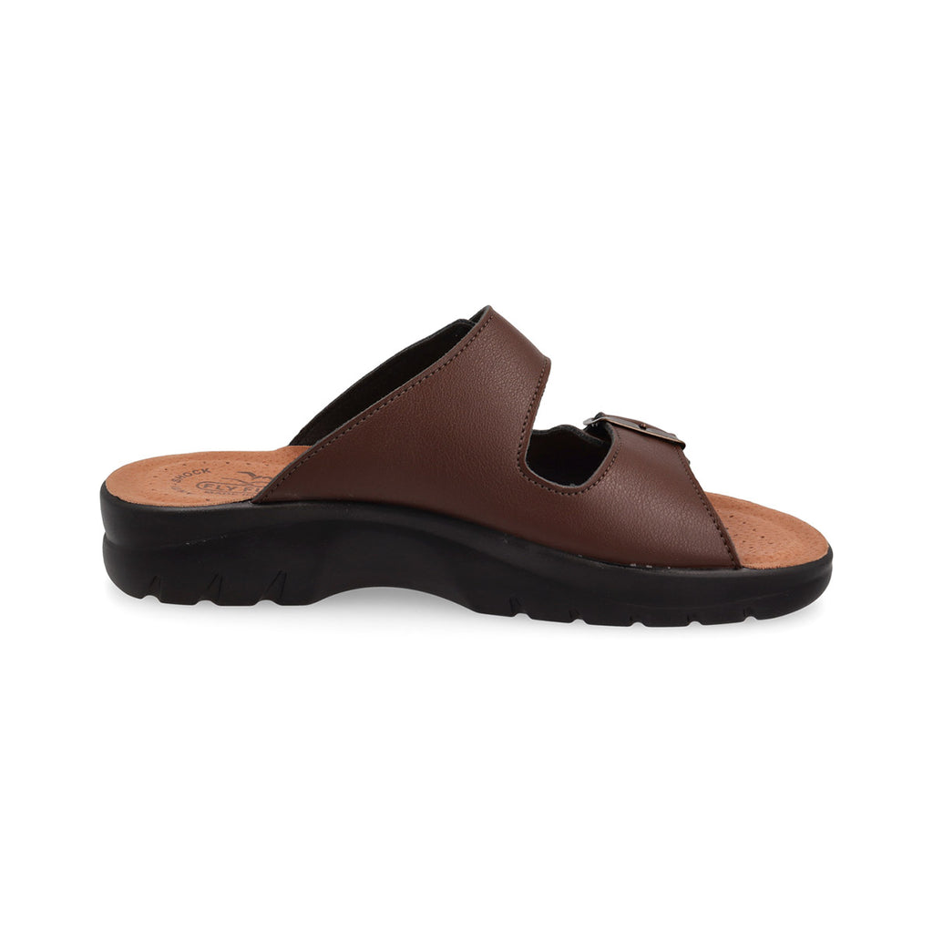 Ciabatte marroni da Uomo con doppia fibbia Fly Flot