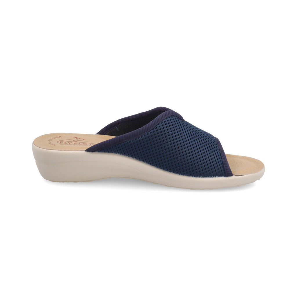 Ciabatte aperte blu da Uomo in tessuto traforato leggero Fly Flot