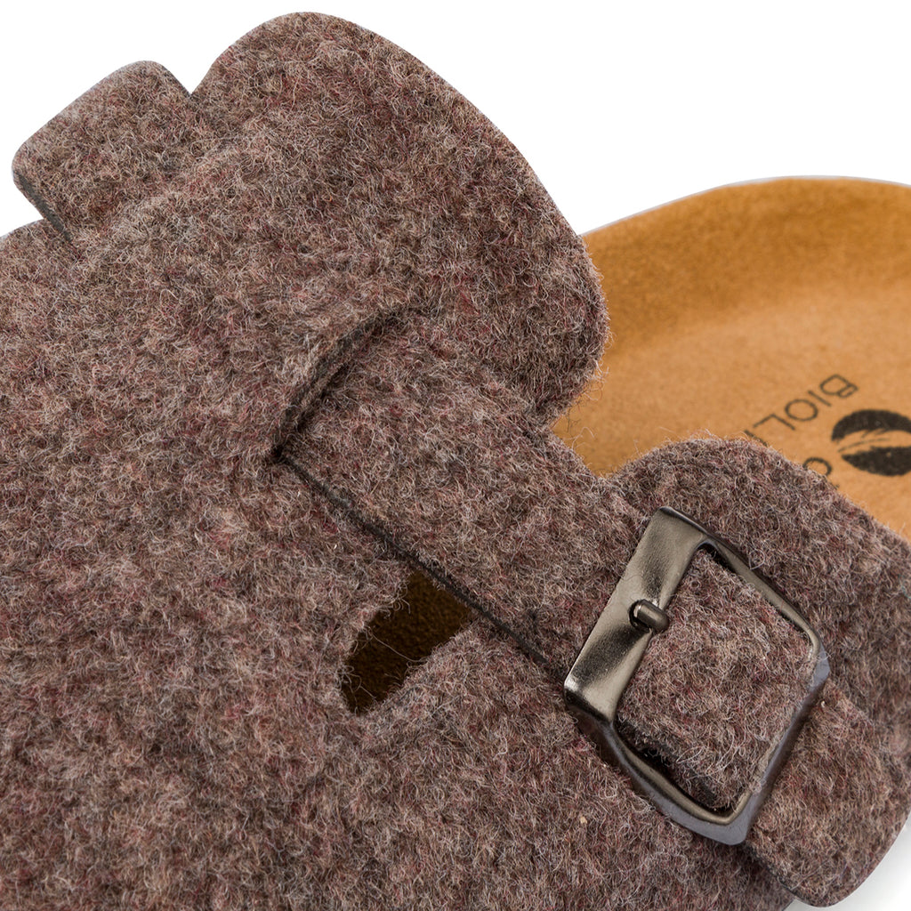 Ciabatte marroni in feltro da Uomo De Fonseca