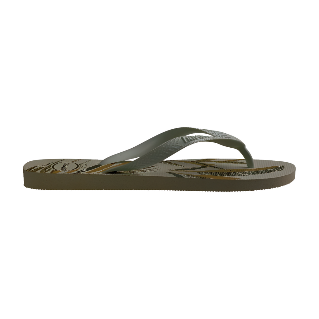 Ciabatte Infradito beige da Uomo  con stampa tropicale Havaianas