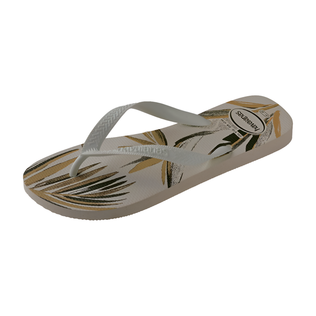 Ciabatte Infradito beige da Uomo  con stampa tropicale Havaianas