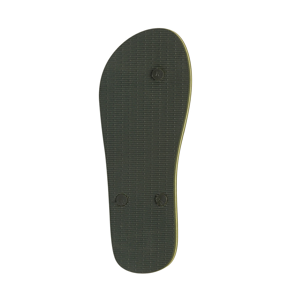 Ciabatte infradito da uomo verde militare con logo e dettagli bianchi e giallo lime Nautica Jeans