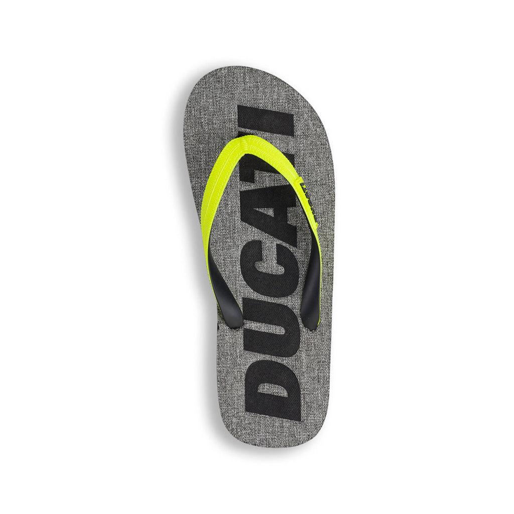 Ciabatte infradito grigie con dettagli giallo lime  da Uomo Ducati