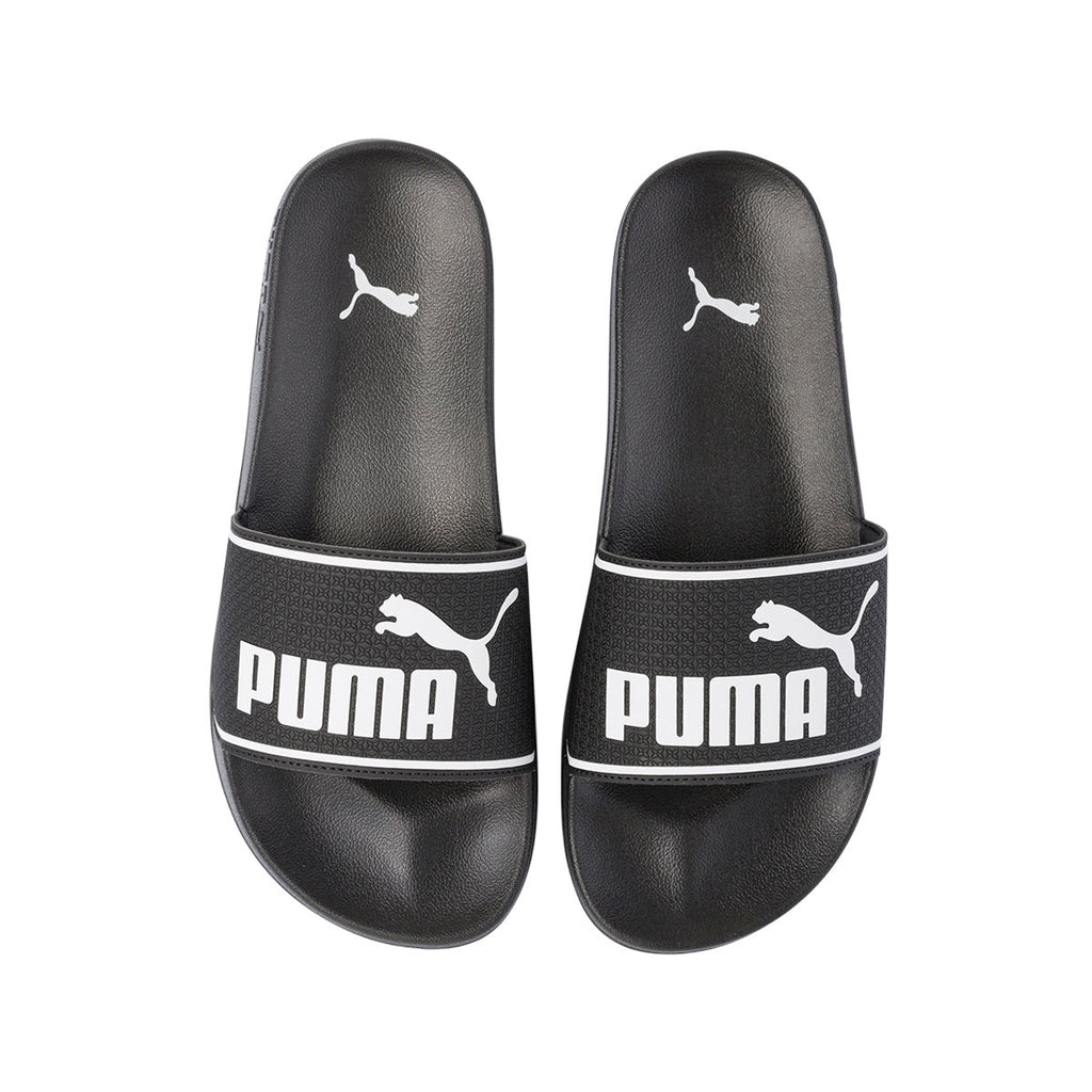 Ciabatte nere da uomo con logo a contrasto Puma Leadcat