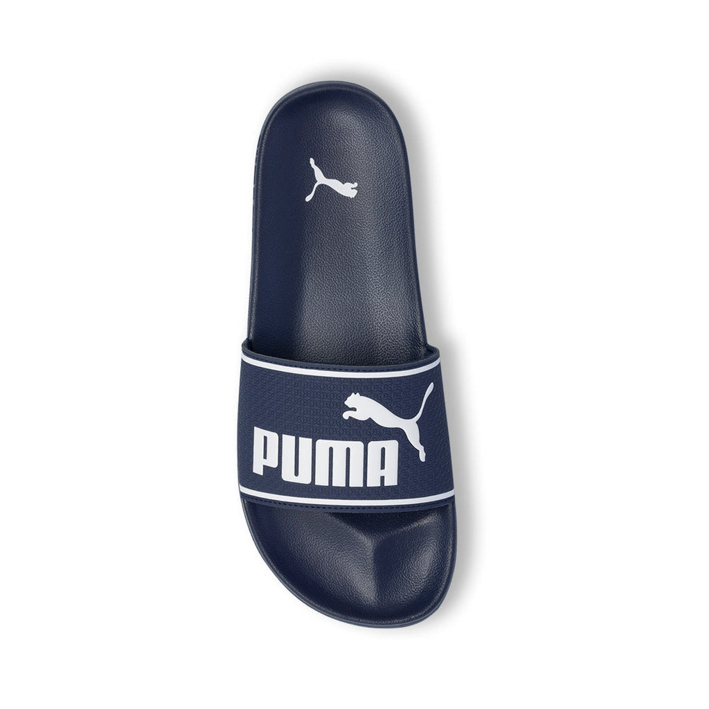 Ciabatte da uomo blu con logo a contrasto Puma Leadcat