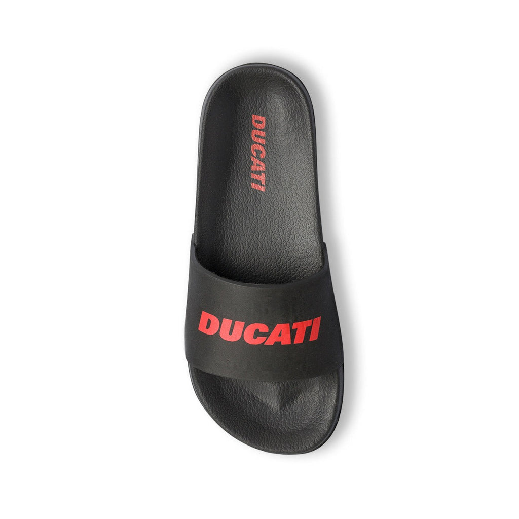 Ciabatte da uomo nere fascia singola Ducati