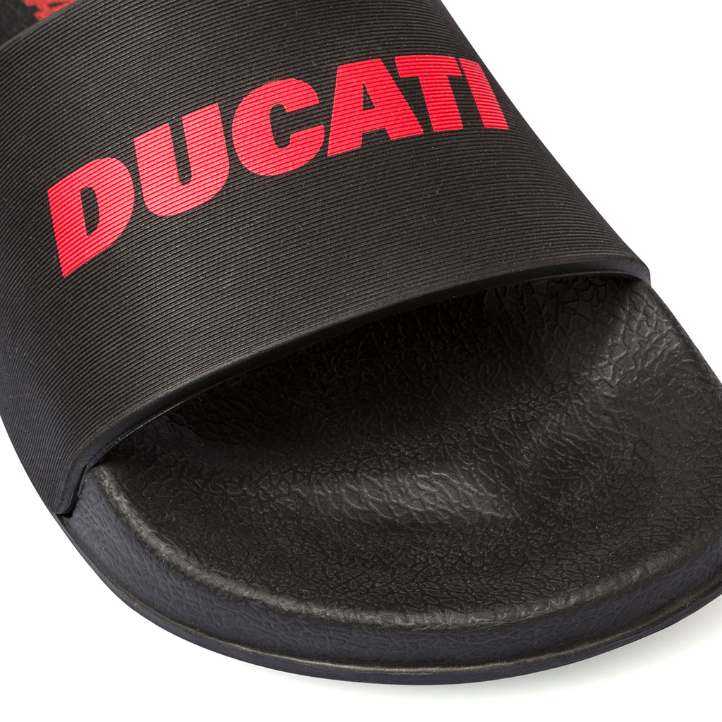 Ciabatte da uomo nere fascia singola Ducati