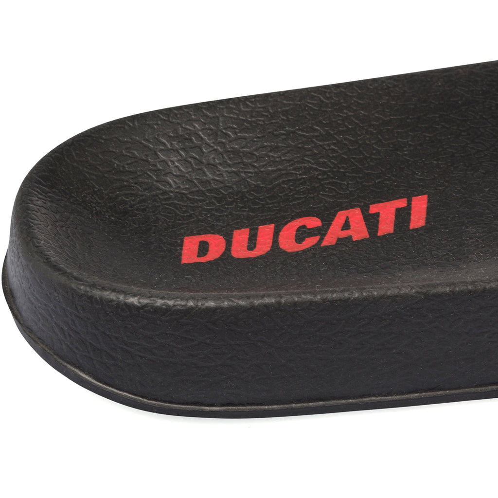 Ciabatte da uomo nere fascia singola Ducati