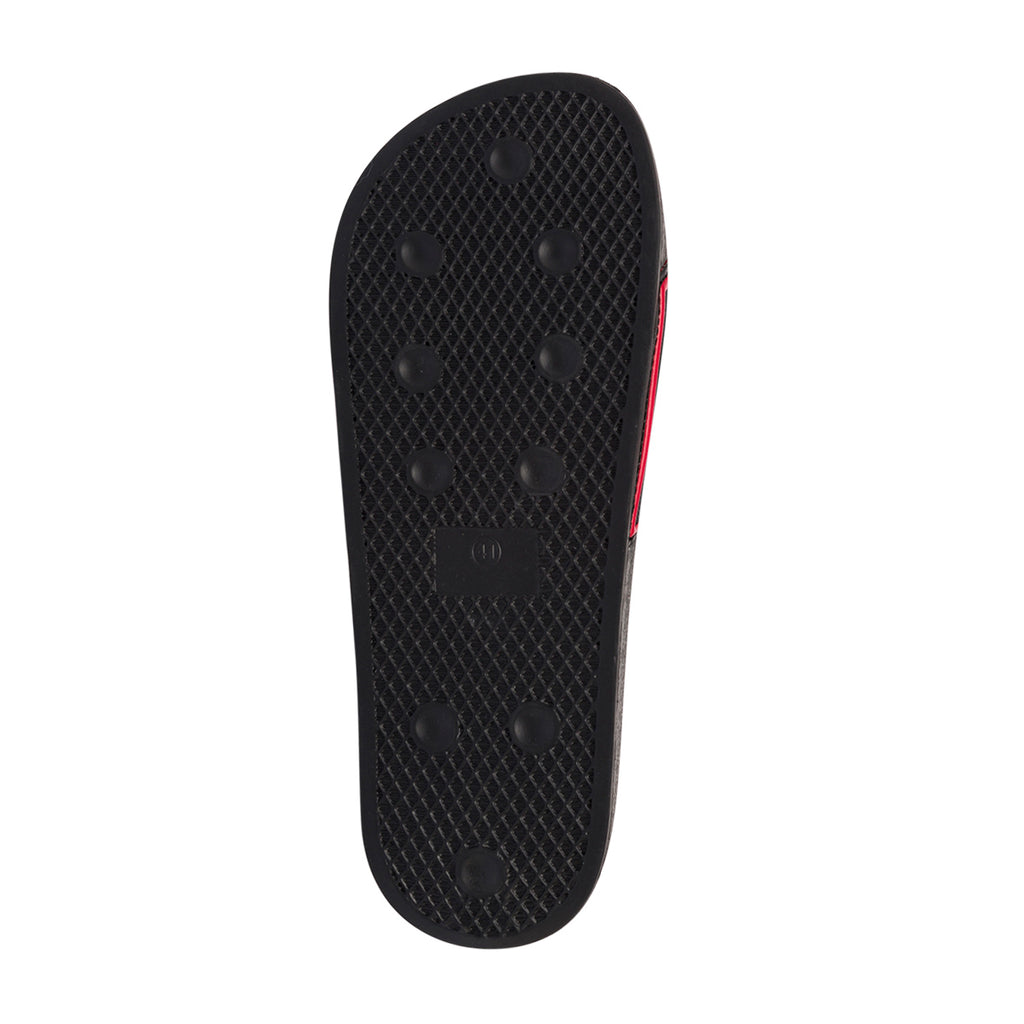 Ciabatte da uomo nere fascia singola con logo Ducati