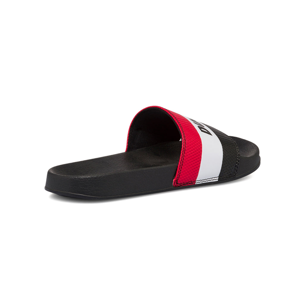 Ciabatte da uomo nere con fascia singola e logo Ducati