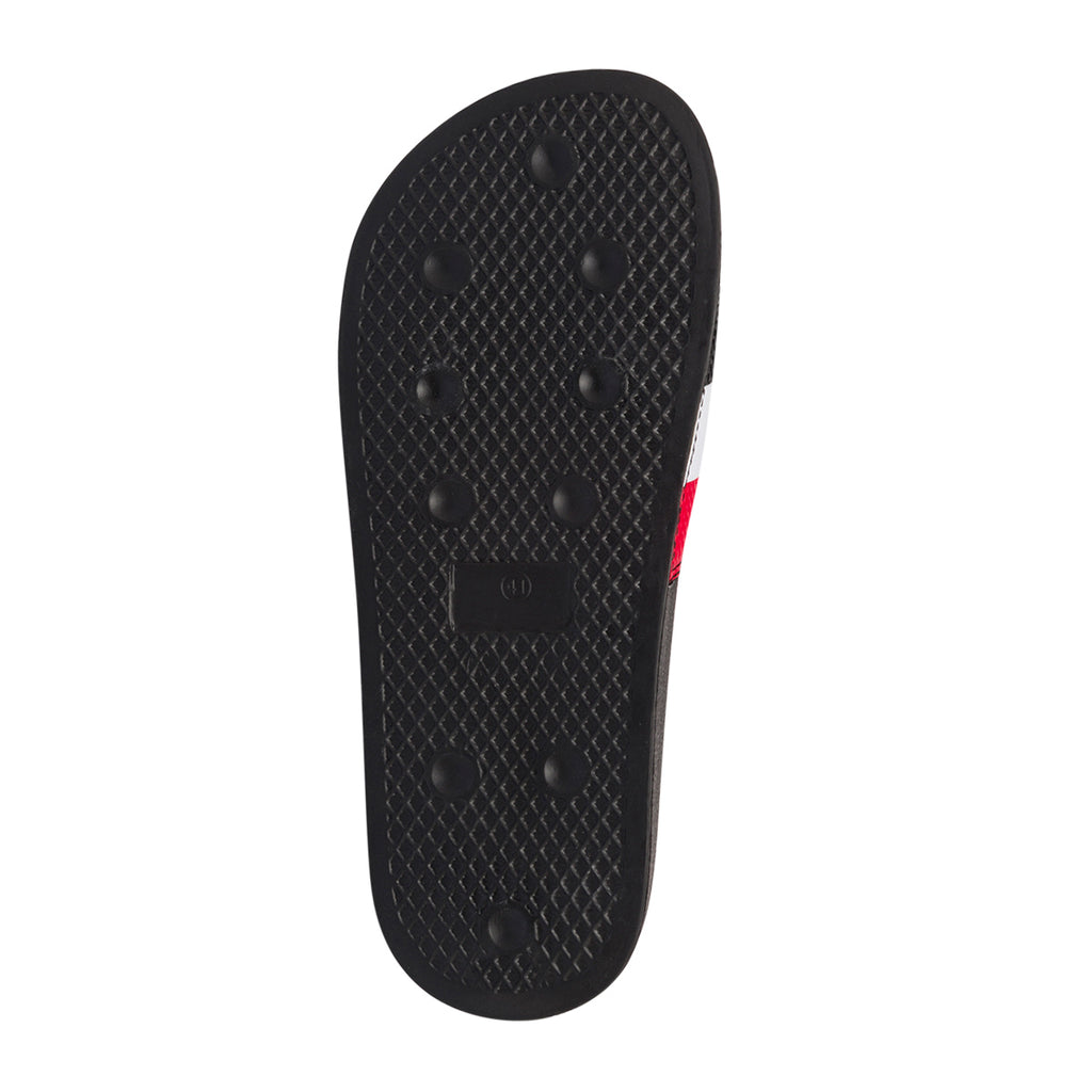 Ciabatte da uomo nere con fascia singola e logo Ducati