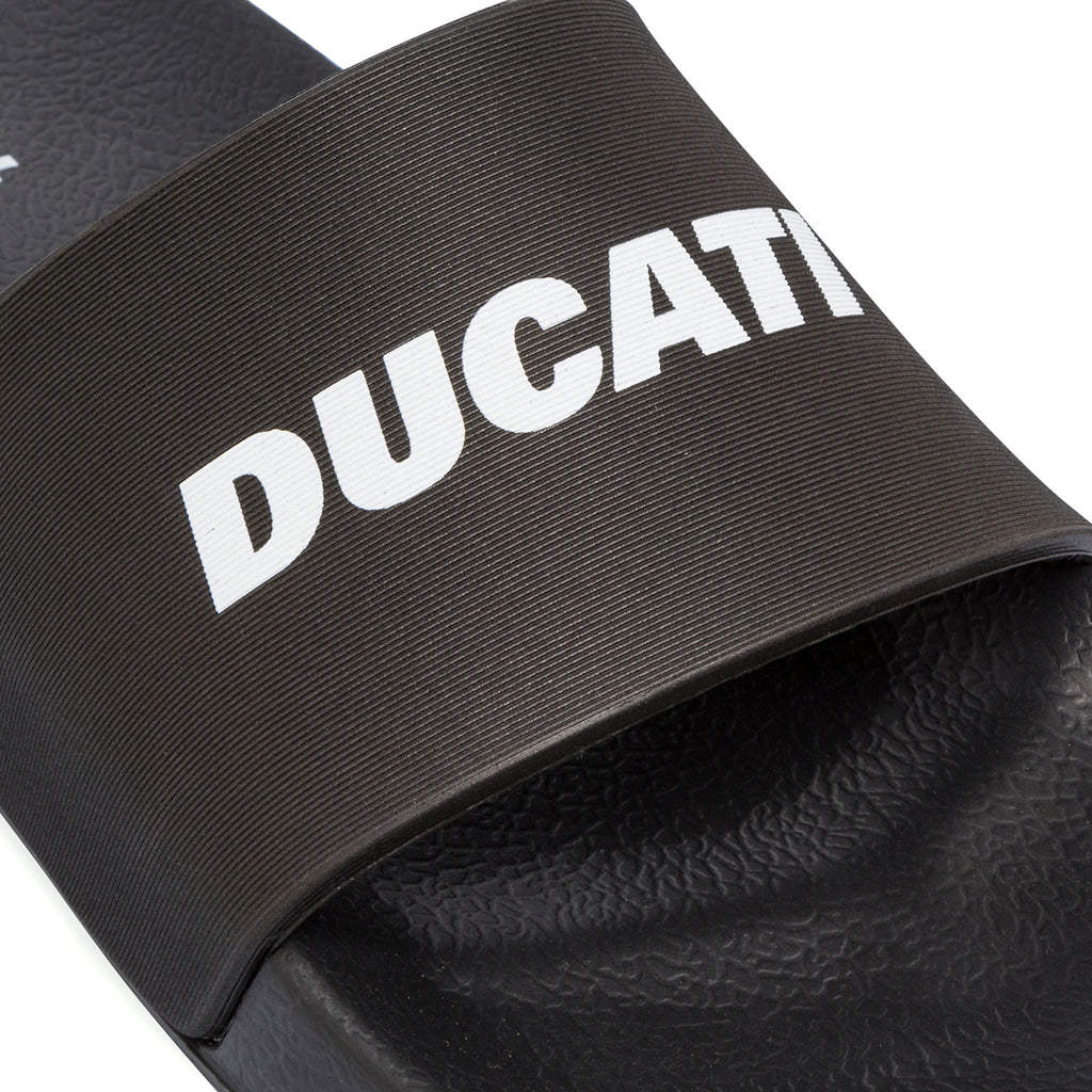 Ciabatte nere da uomo con logo Ducati WDW24