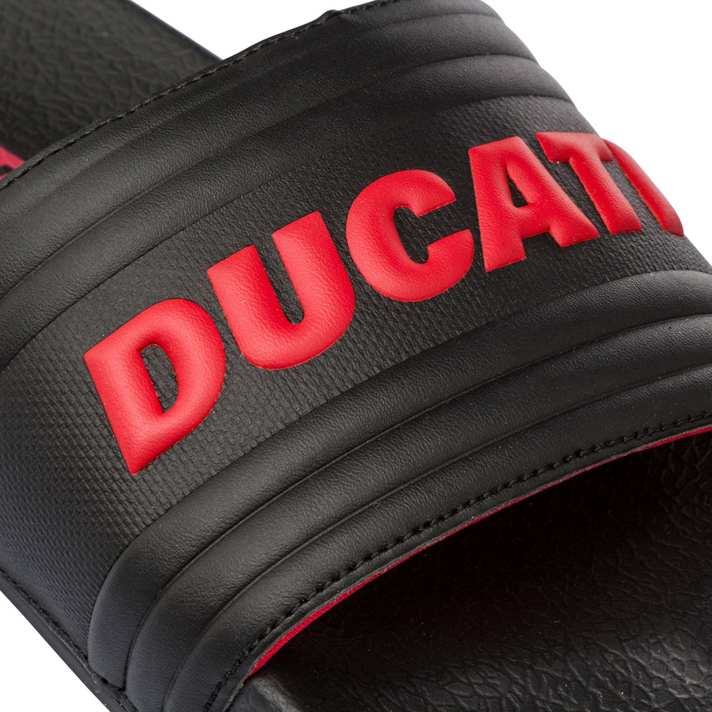 Ciabatte nere da Uomo con logo rosso Ducati