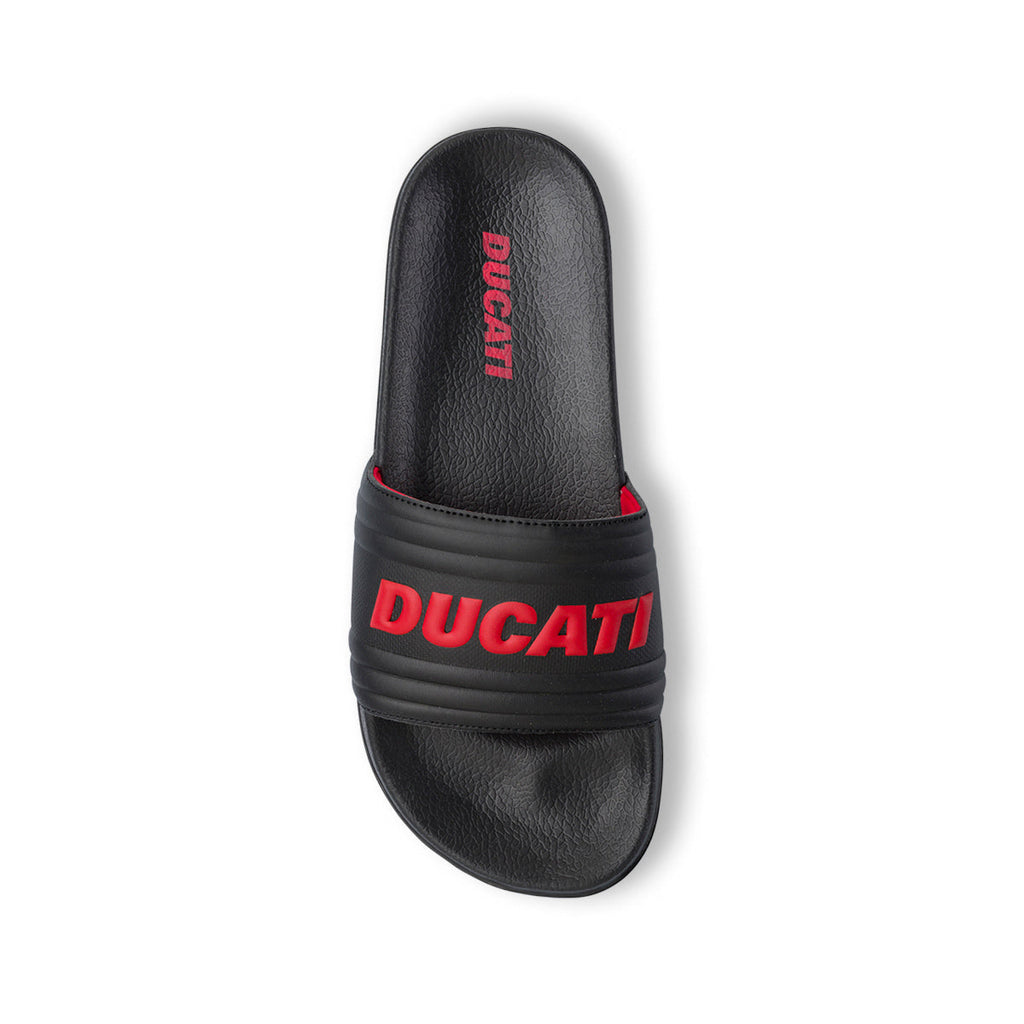 Ciabatte nere da Uomo con logo rosso Ducati