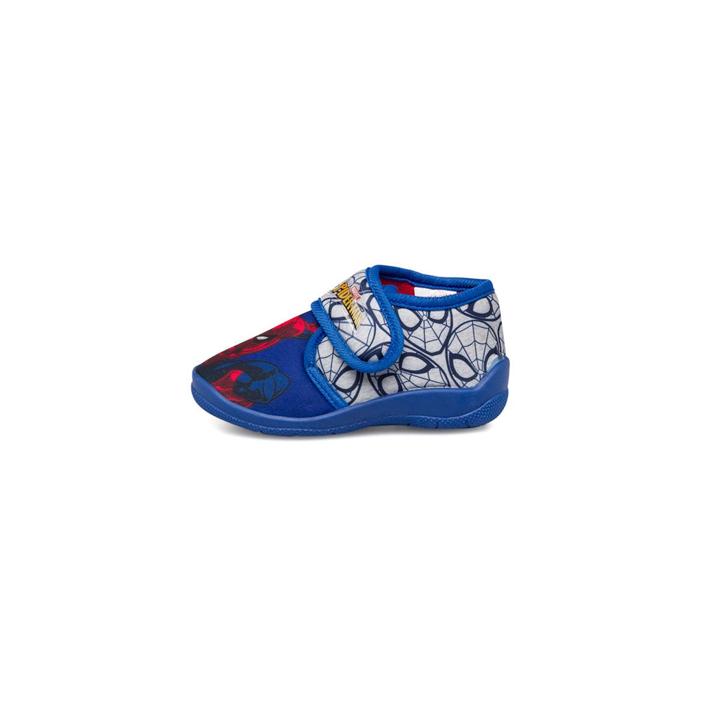 Pantofole blu da bambino con stampa Spiderman