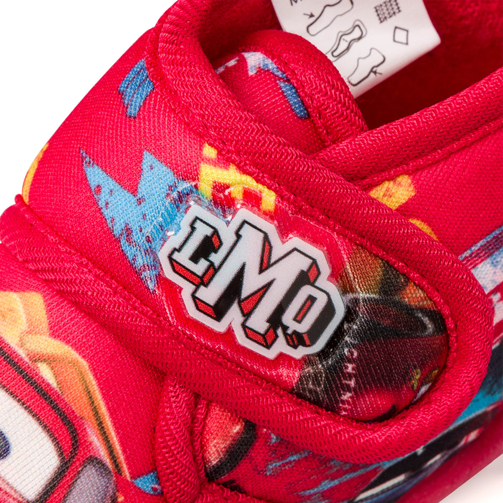 Pantofole rosse da bambino con stampa Cars Saetta McQueen