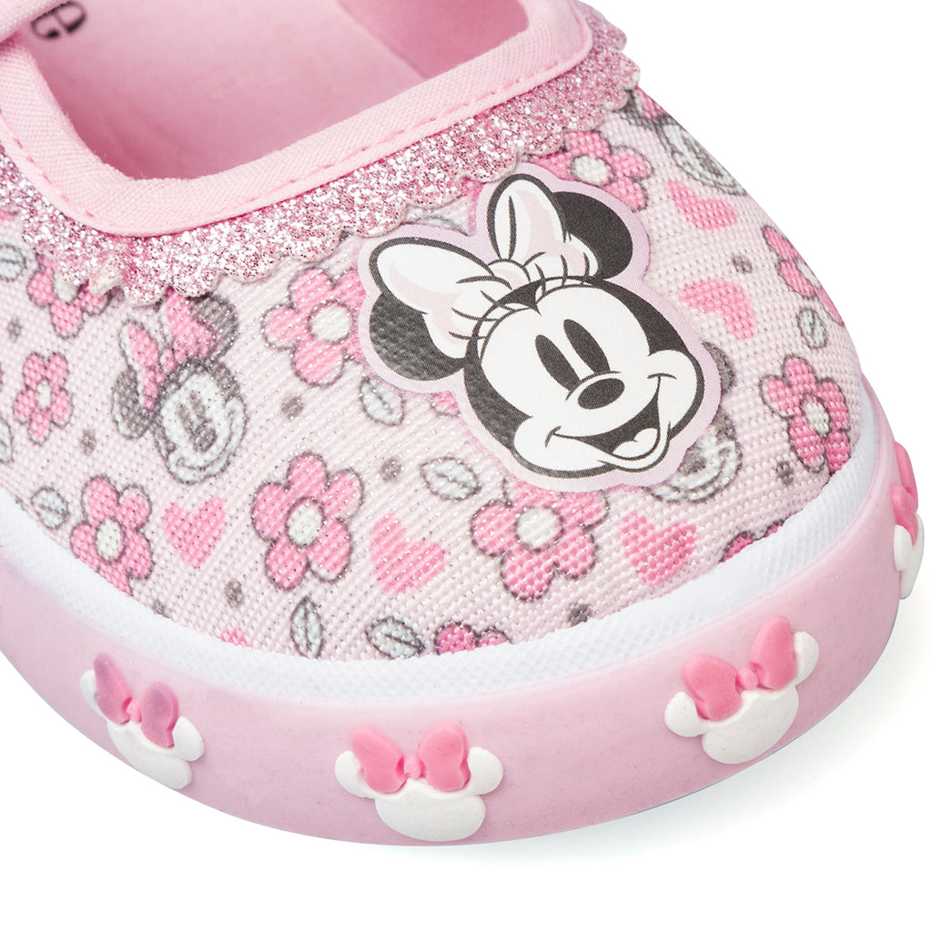 Sandali Primi Passi da Bambina Rosa con stampa Minnie