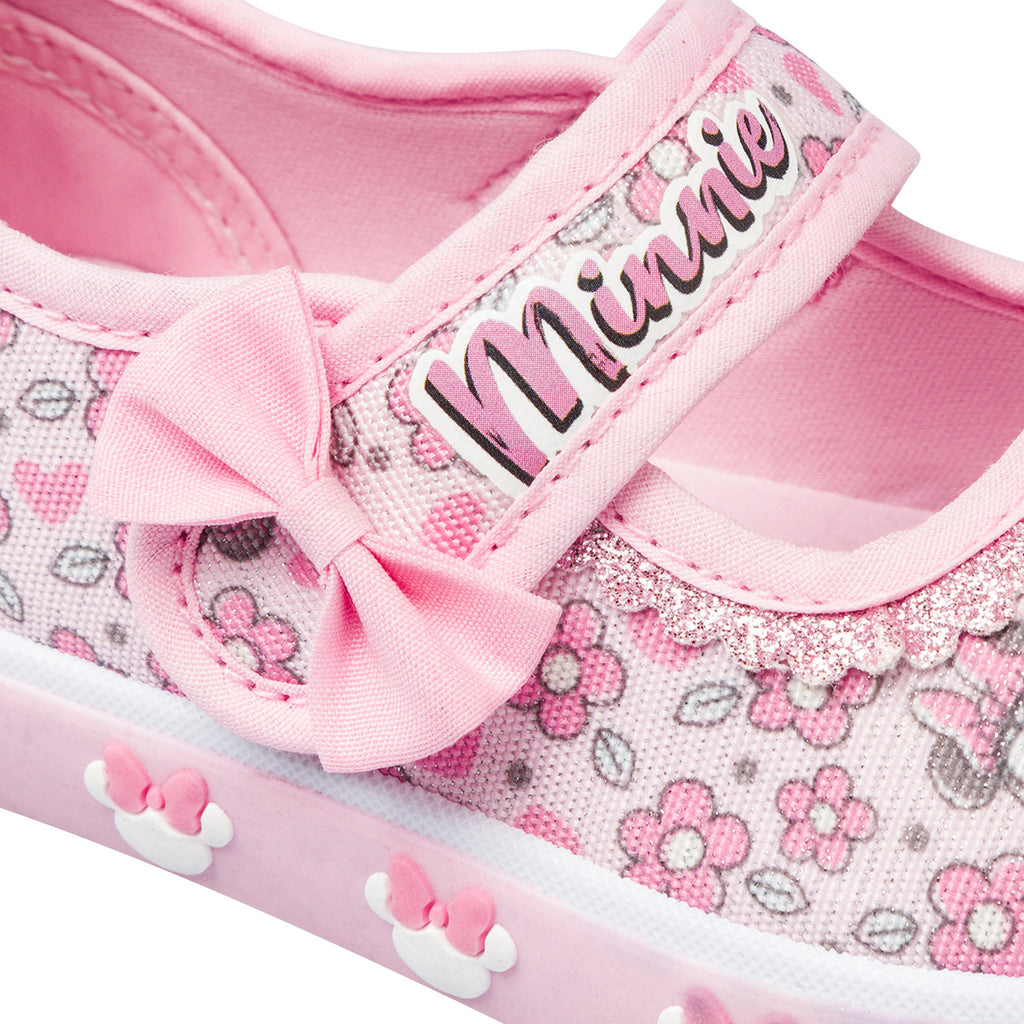 Sandali Primi Passi da Bambina Rosa con stampa Minnie