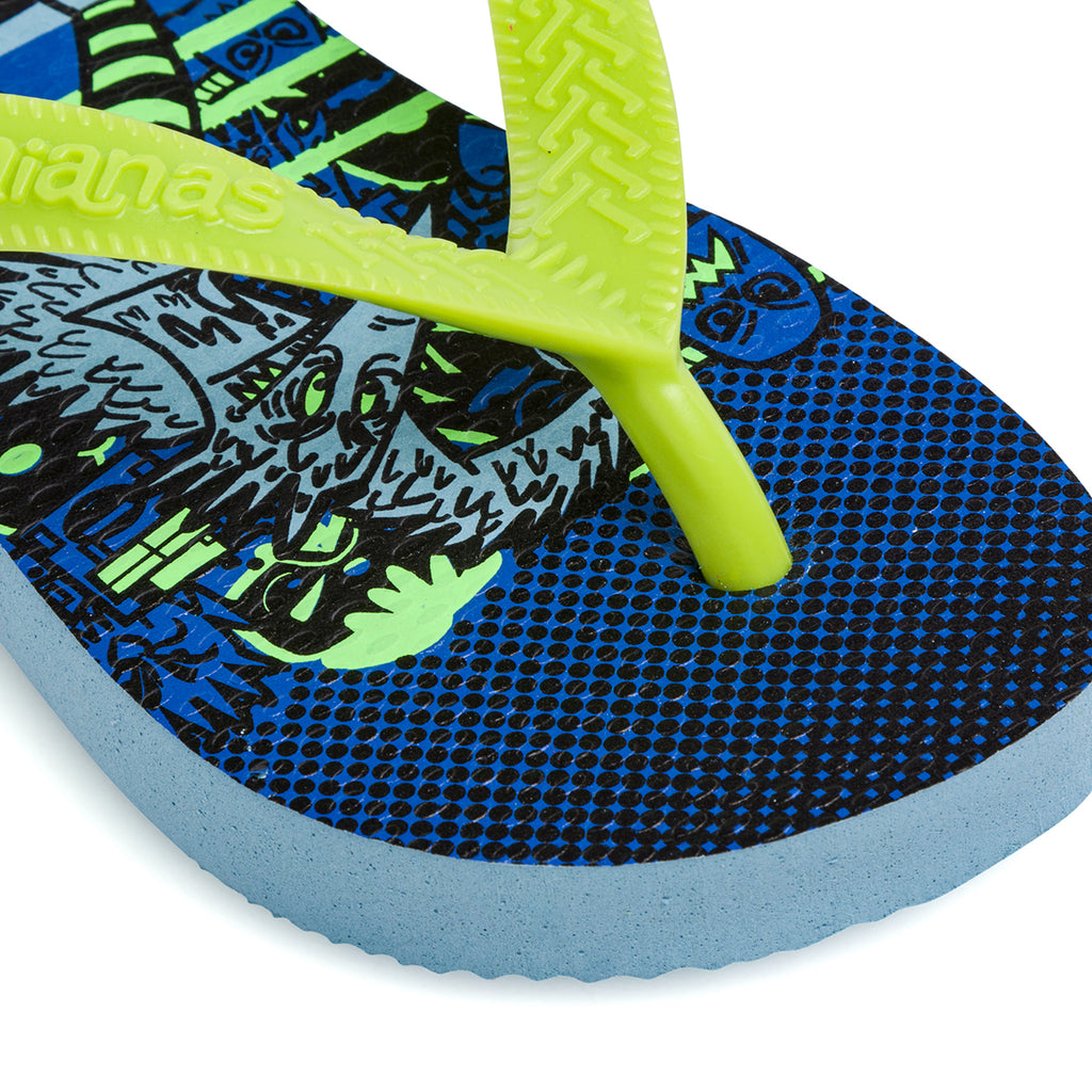 Ciabatte infradito da bambino blu e verdi Havaianas Top Fun