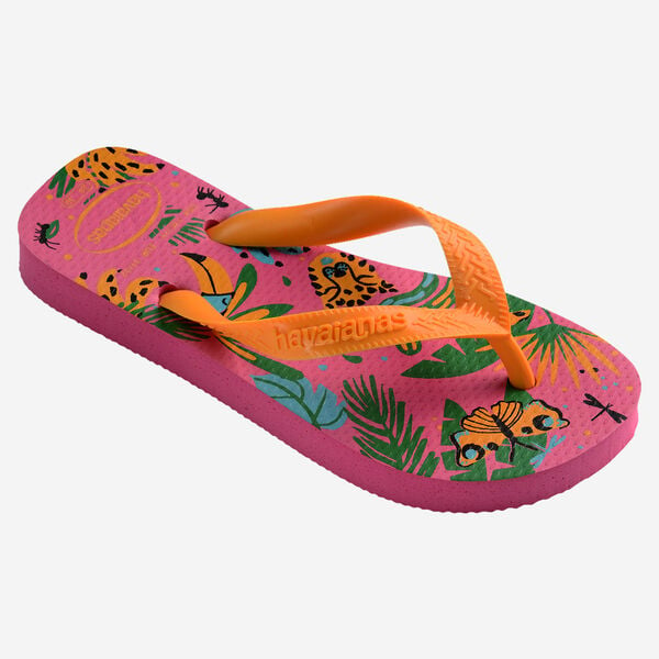 Ciabatta infradito da bambina fucsia con stampa tropicale Havaianas Top Fun