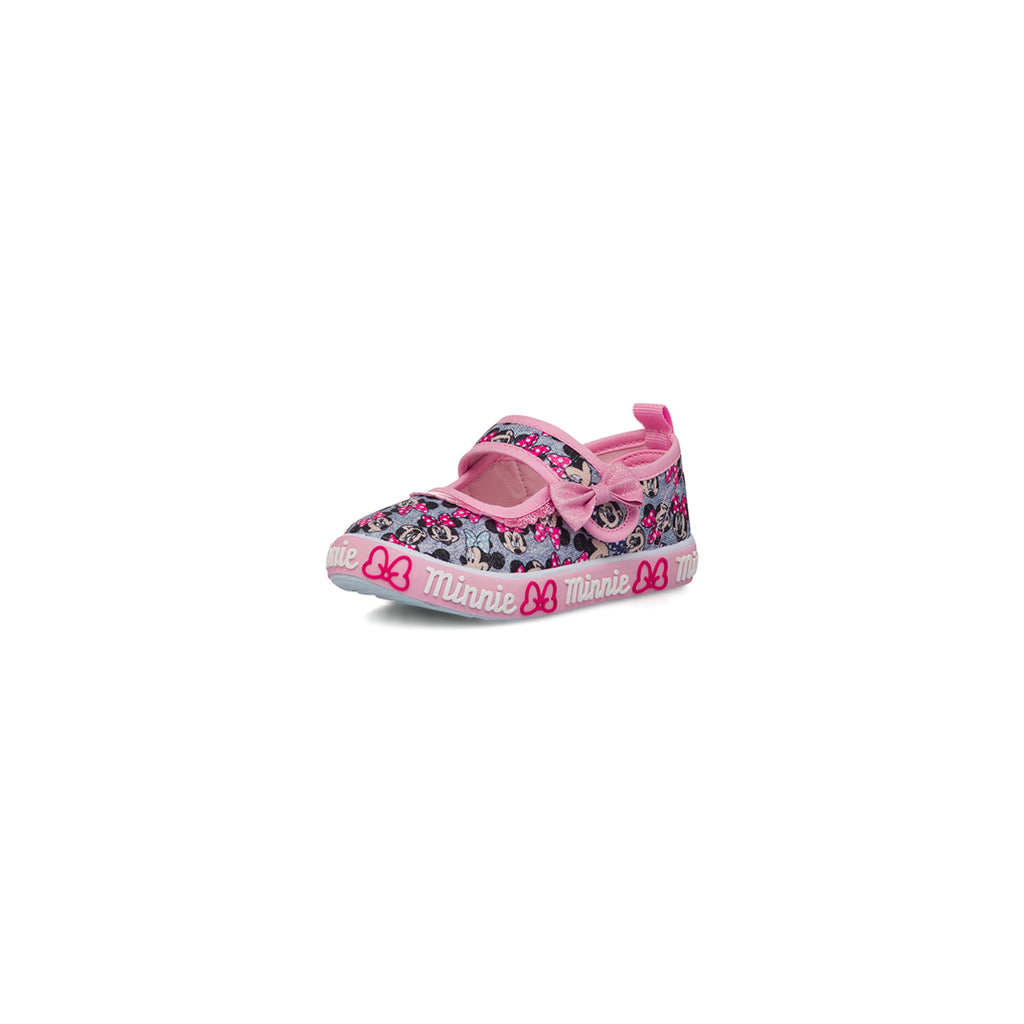 Scarpe Minnie rosa da Bambina con fiocco e chiusura con strappo