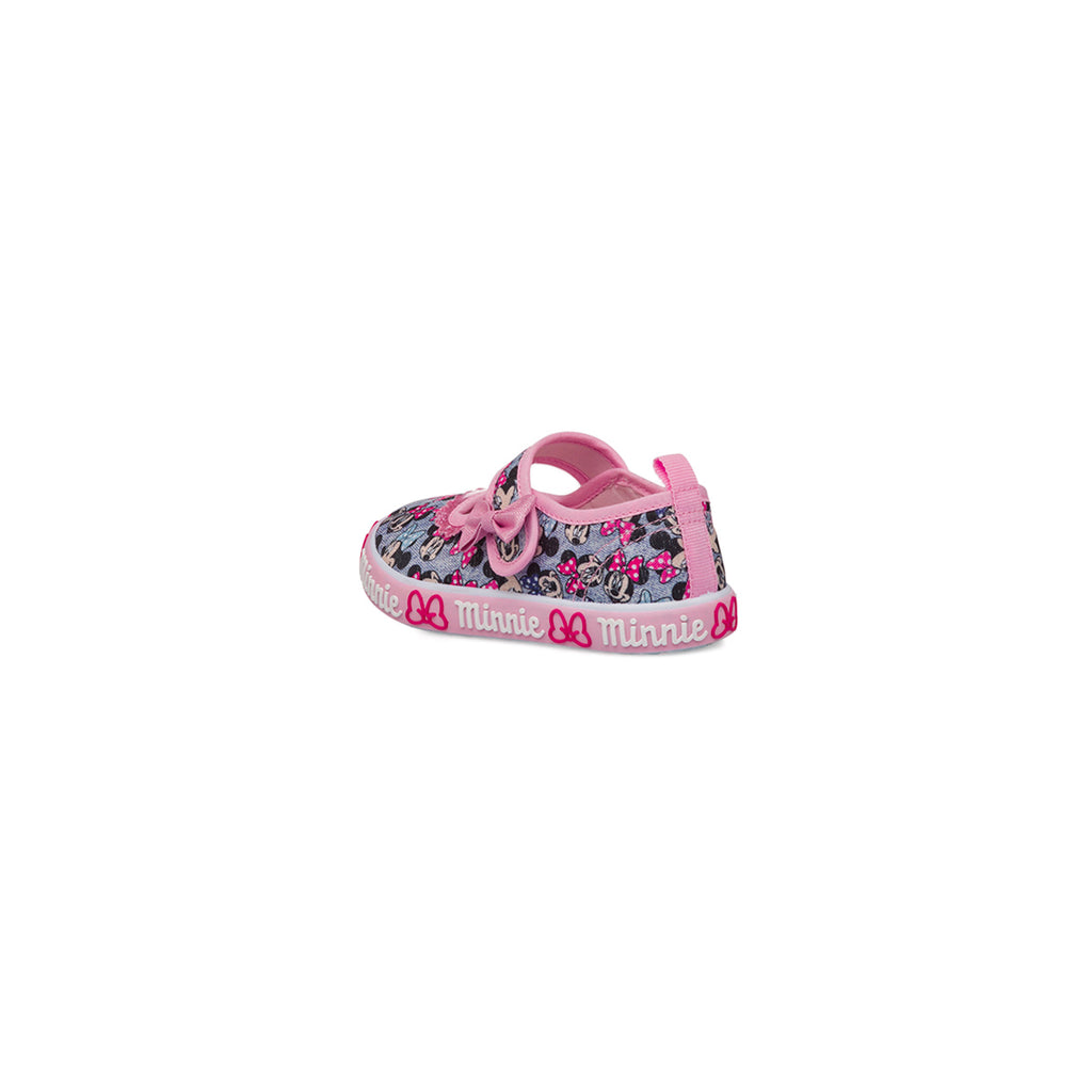 Scarpe Minnie rosa da Bambina con fiocco e chiusura con strappo