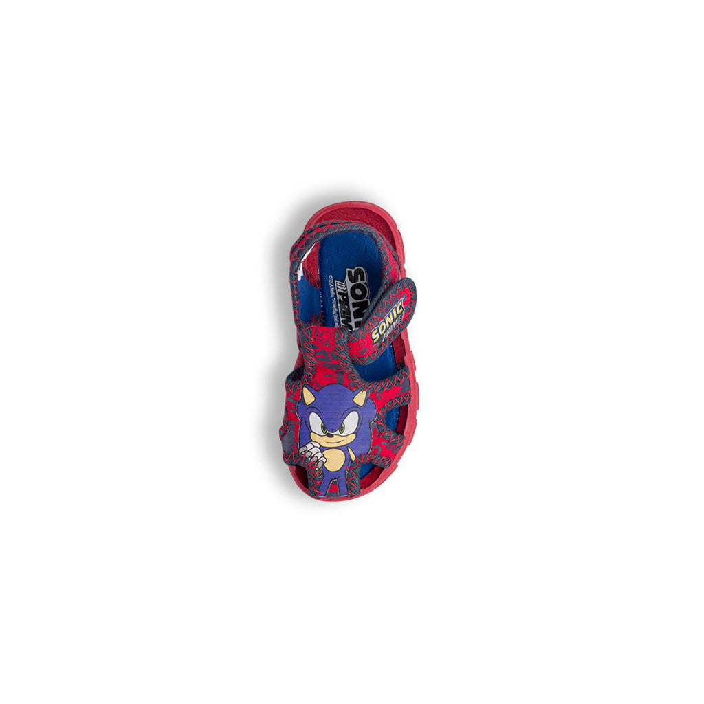 Sandali da Bambino Primi Passi Sonic Rossi e Blu con stampa