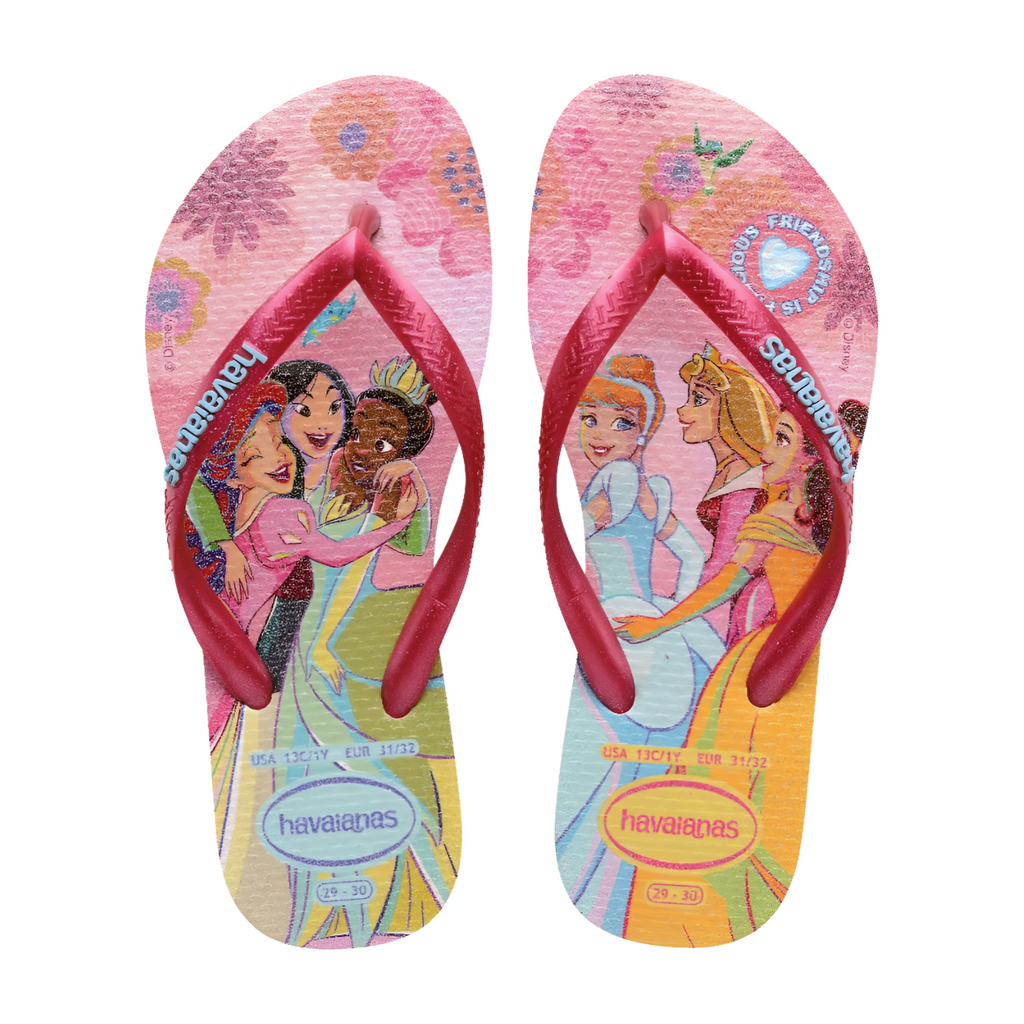 Ciabatte infradito rosa da Bambina con stampa Principesse Disney Havaianas