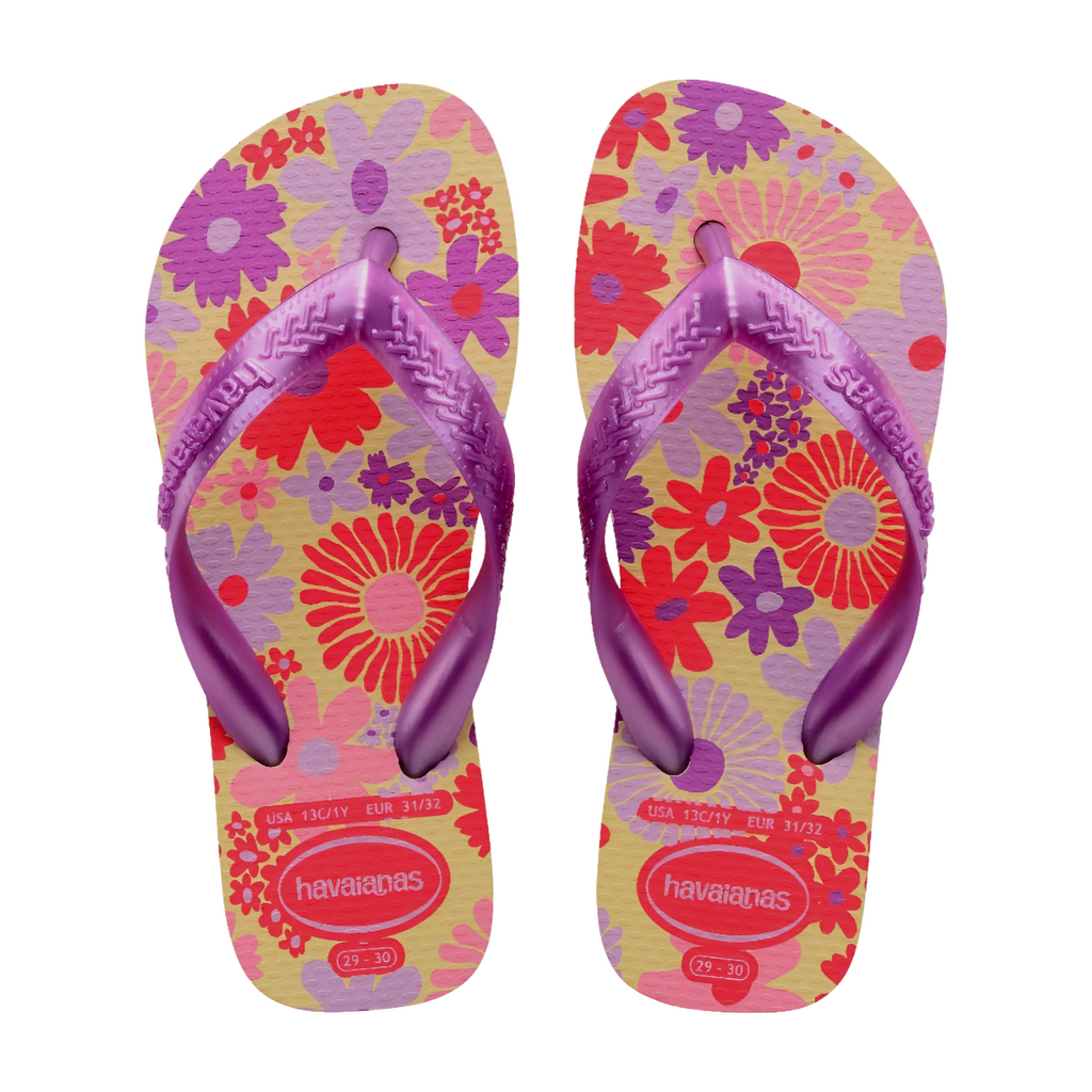 Ciabatte Infradito con suola floreale da Bambina Havaianas
