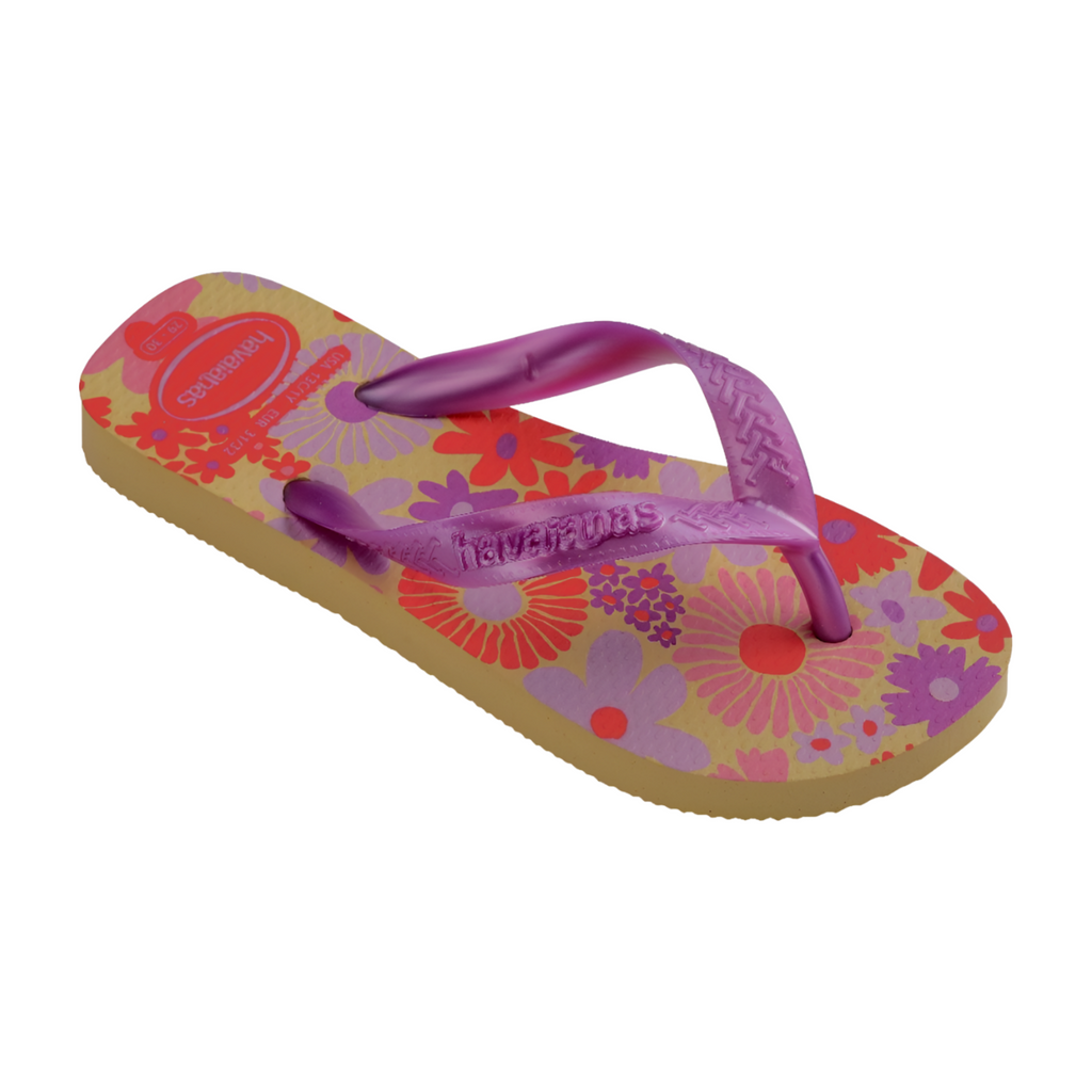 Ciabatte Infradito con suola floreale da Bambina Havaianas