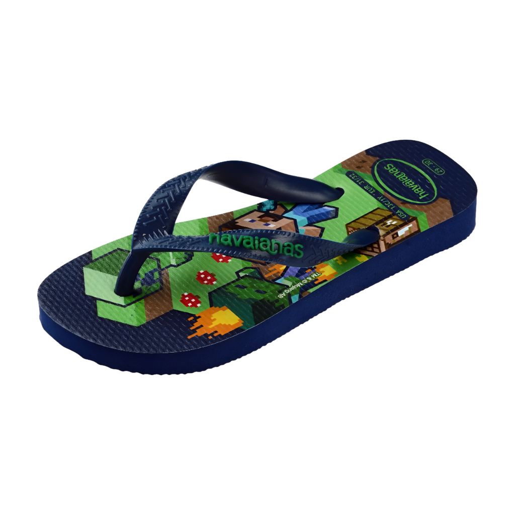 Ciabatte infradito blu da Bambino con stampa Minecraft Havaianas
